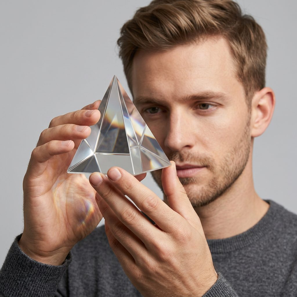 Custom Size BK7 Equilateral Optical Prism, AR Coated — image 1
