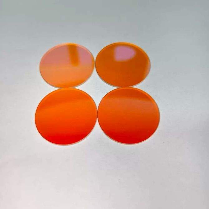 Custom Size Colored Glass Round Optical Filter