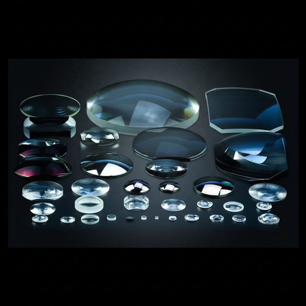 1x1 mm Fused Silica Concave Lens, AR Coated — image 1