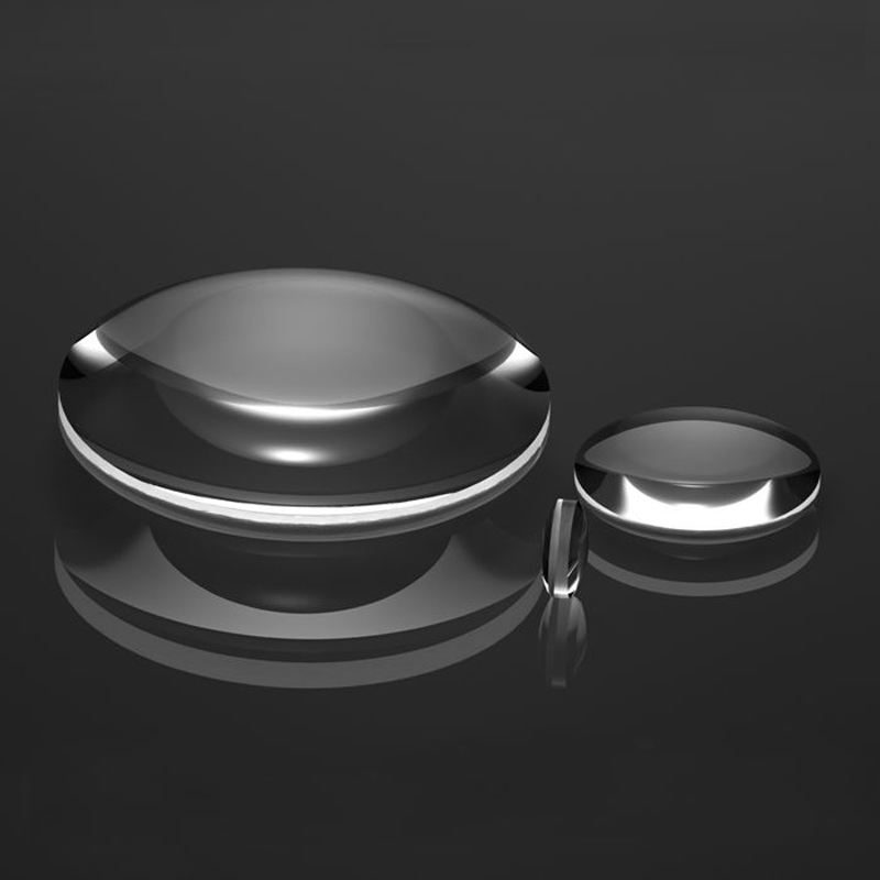 25x45 mm Fused Silica Plano-convex Lens, AR Coated — image 1