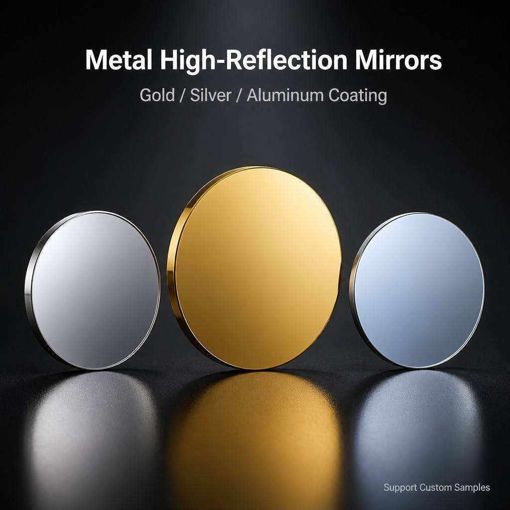Custom Size Fused Silica Round Optical Mirror, AR Coated — image 1
