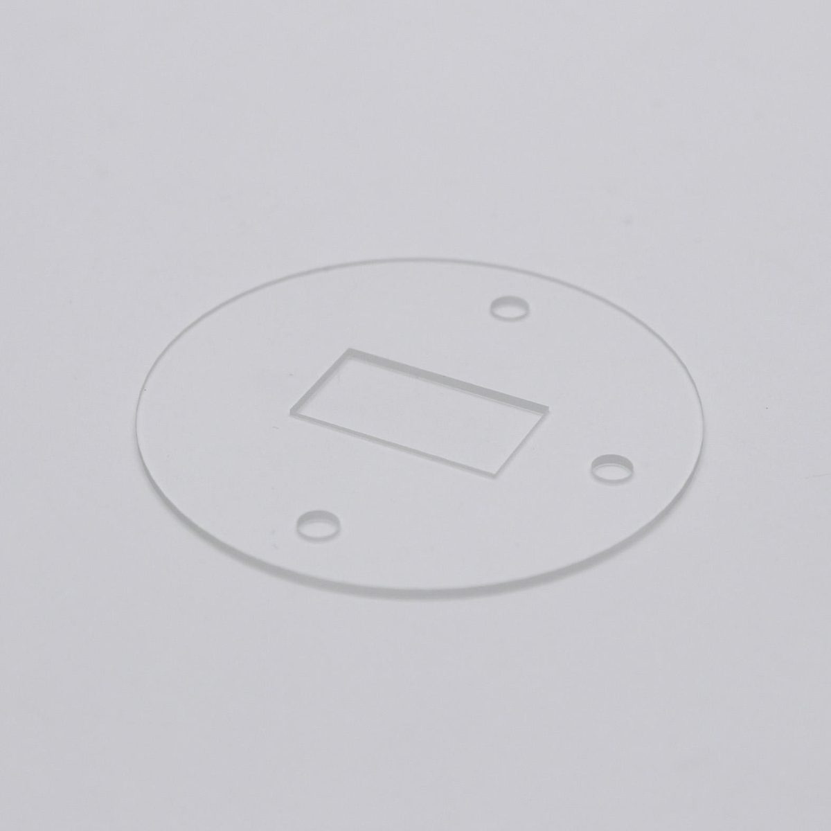 3x0.5 mm Fused Silica Round Optical Window, AR Coated — image 1