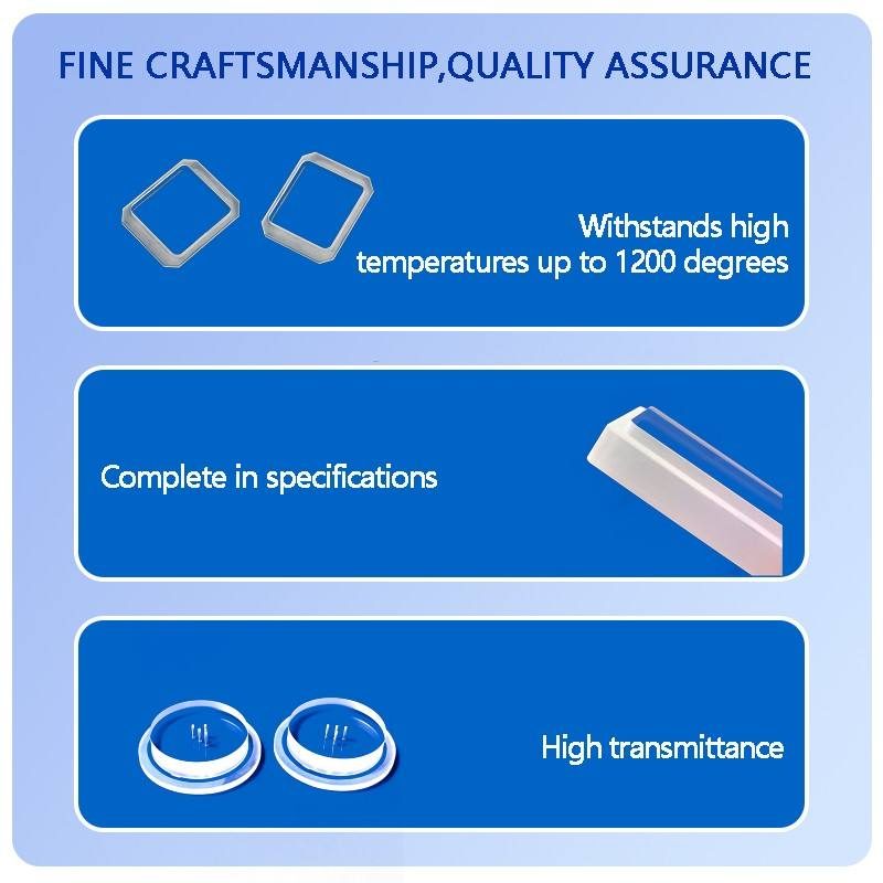 Custom Size Fused Silica Square Optical Window — image 1