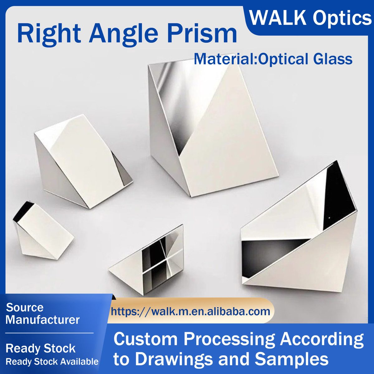 Custom Size K9 Equilateral Optical Prism — image 1