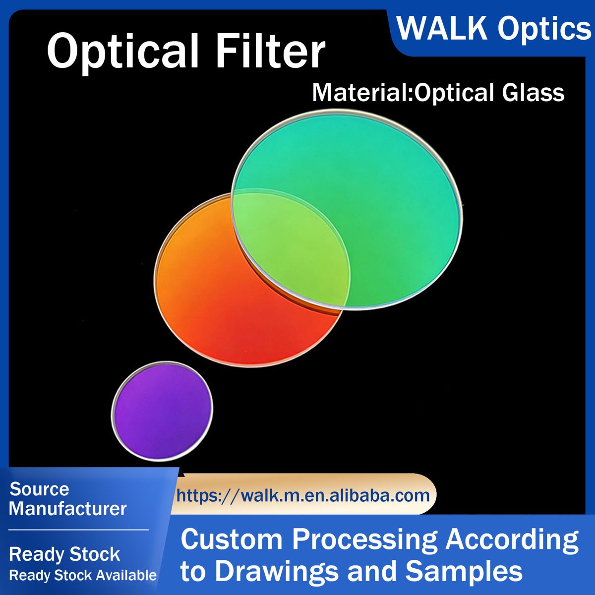 Custom Size Optical Glass Optical Filter, AR Coated — image 1