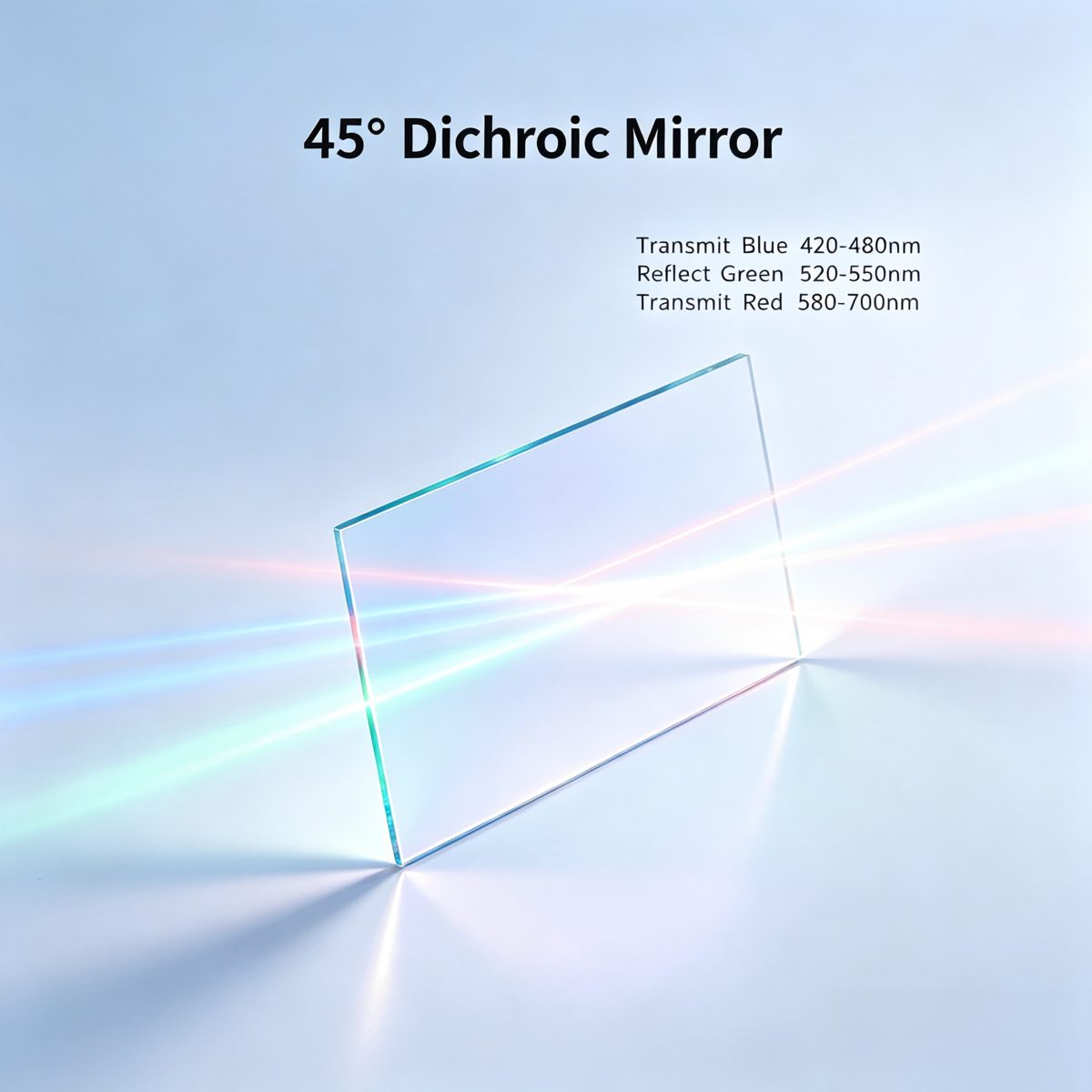 Custom Size Optical Glass Plate Beamsplitter — image 1