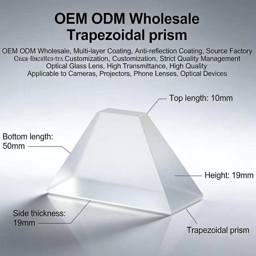 50 mm Optical Glass Right-angle Optical Prism — image 1