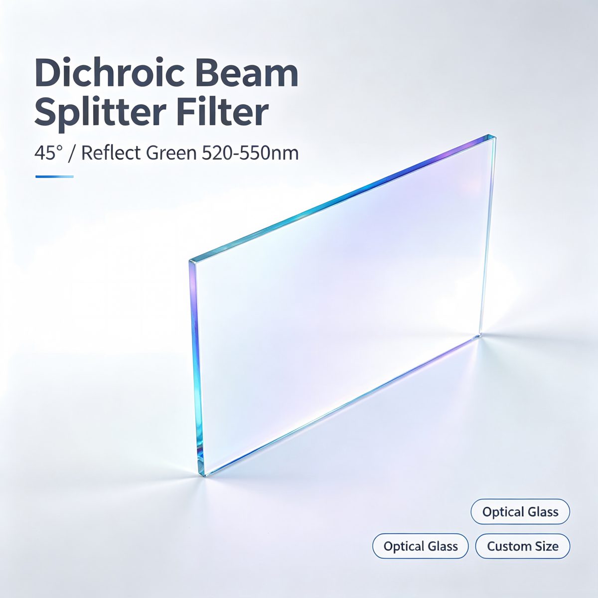 30 mm Optical Glass Round Beamsplitter, AR Coated — image 1