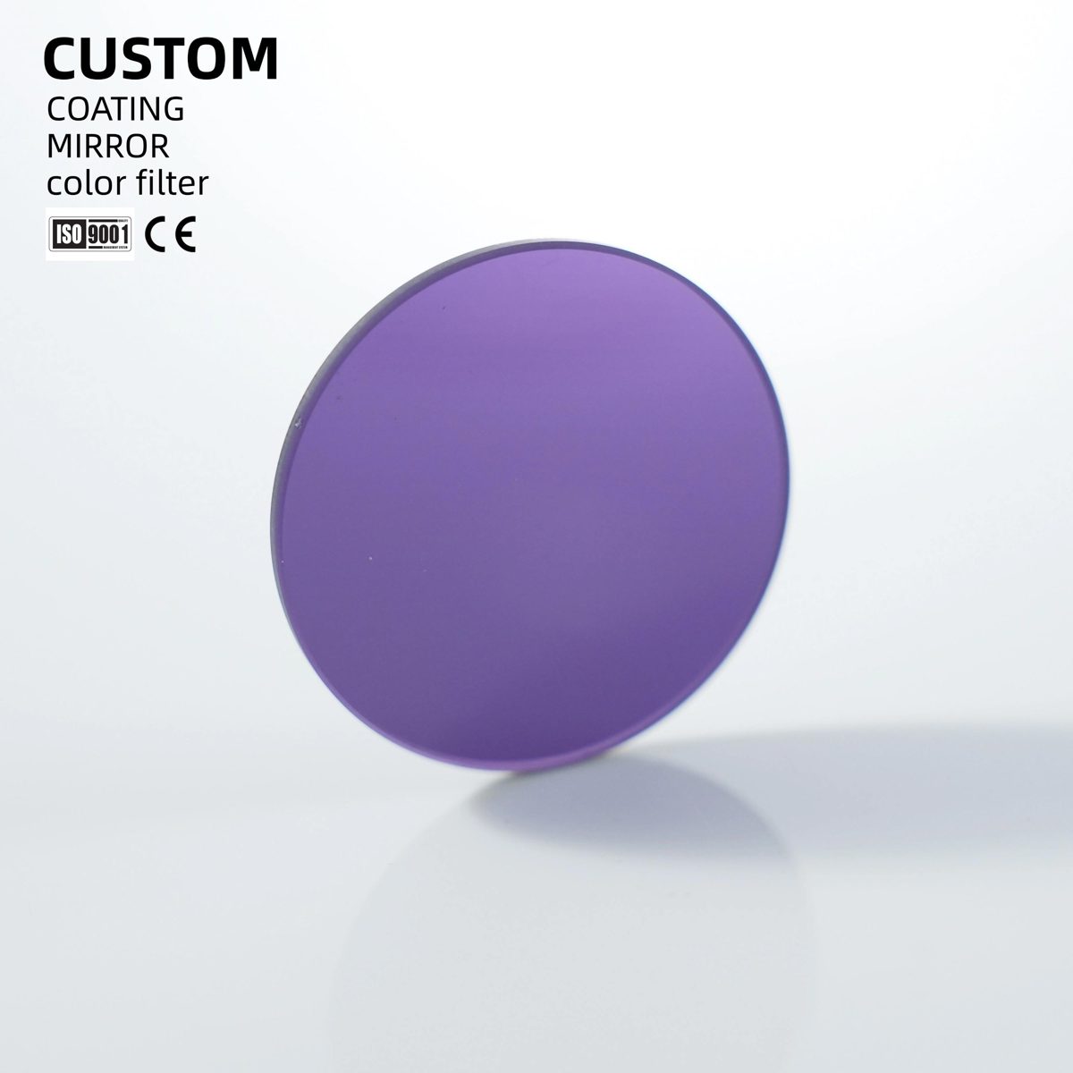 Custom Size Optical Glass Round Optical Filter, AR Coated — image 1
