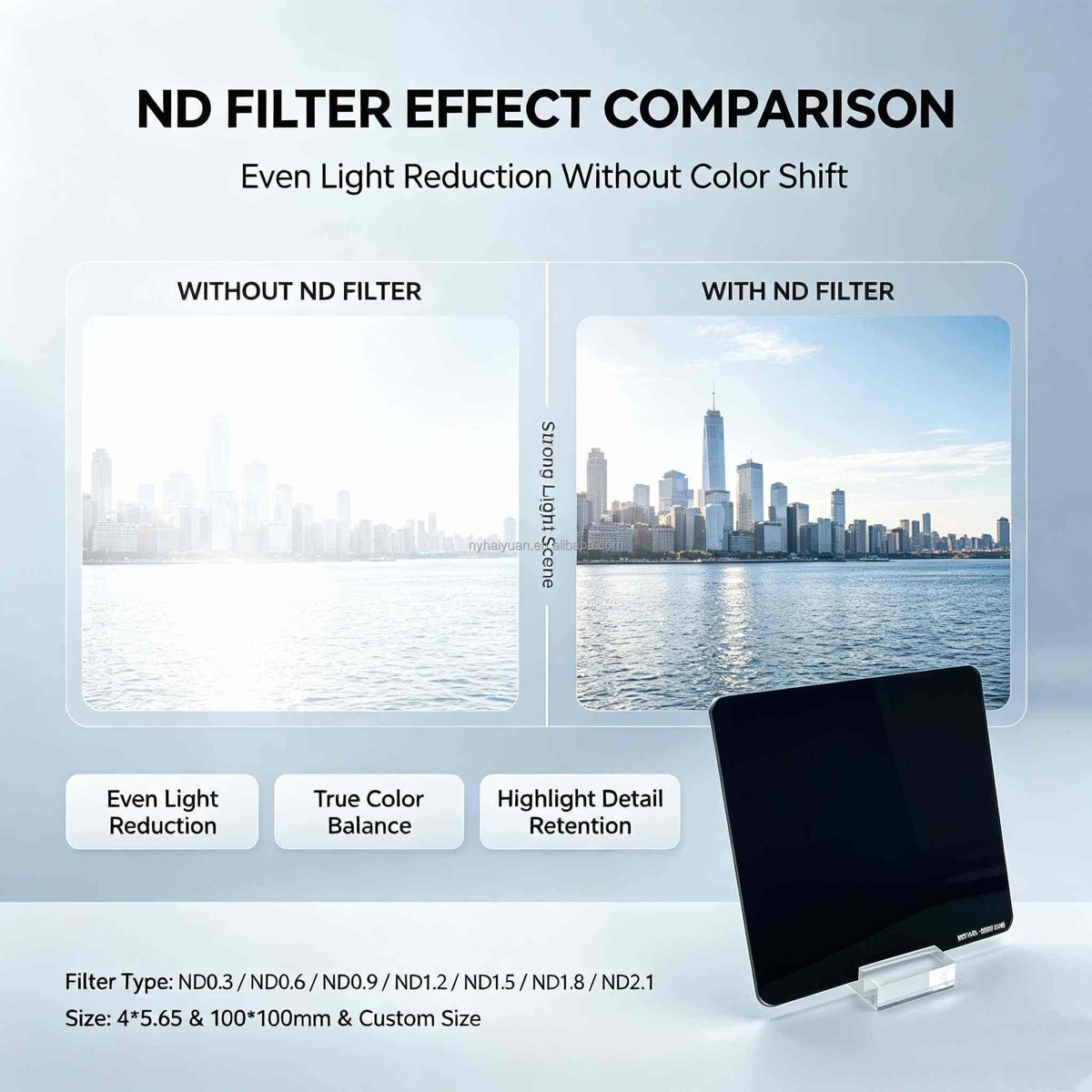 4 mm Optical Glass Square Optical Filter — image 1