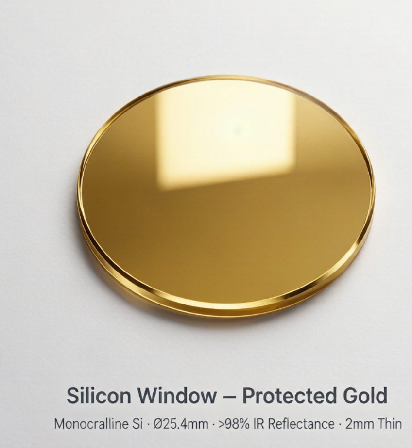 25.4 mm Silicon Flat Optical Mirror — image 1