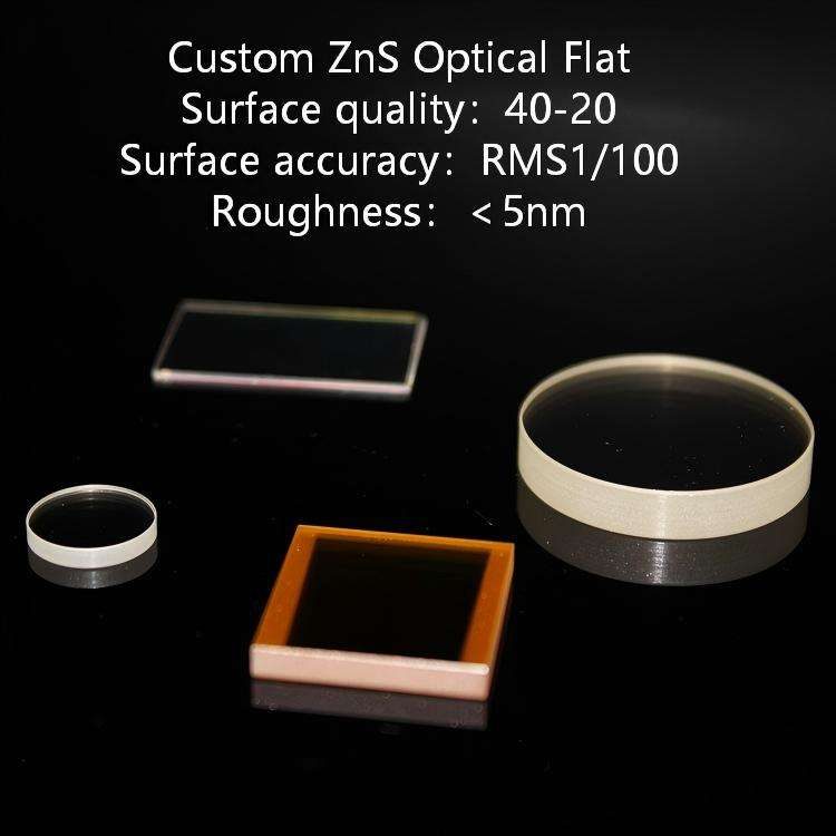 5 mm ZnS Square Optical Window, AR Coated — image 1